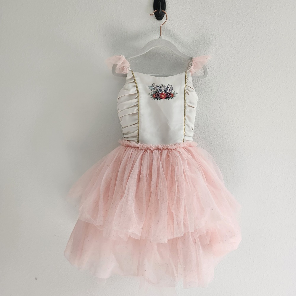 Disney Animators Collection Princess Tutu Dress Pink White Girls size 5/6